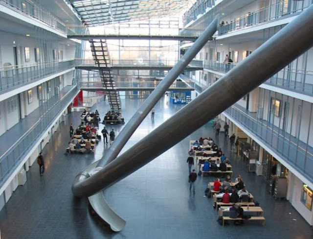 indoor slide at the university of munich