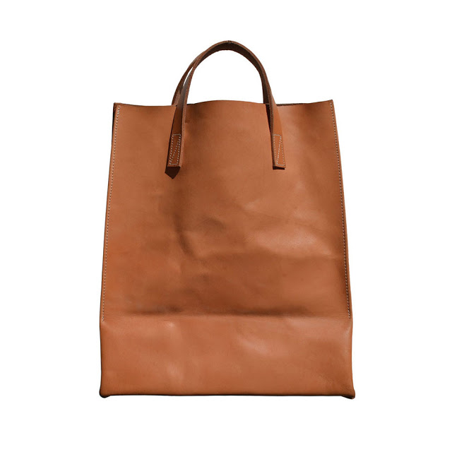 leather grocery bag