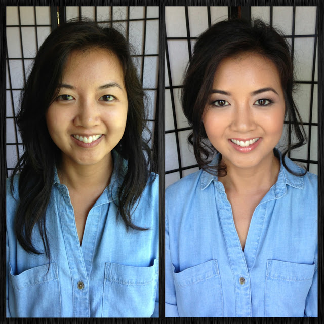make up before and after